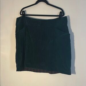 Anthropologie Corduroy Green Skirt